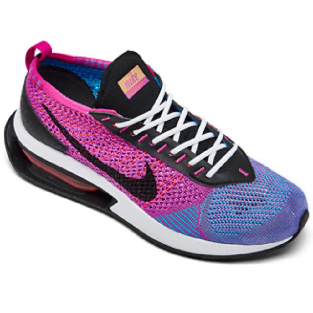 Nike Air Max Women's Flyknit Racer - Pink and Blue